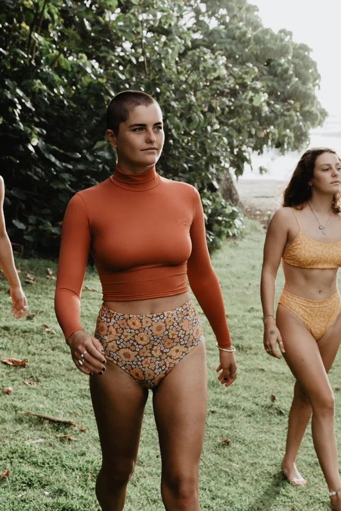 Burnt orange swimsuit on sale