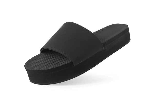 ESSNTLS Womens PLATFORM Slides - Black