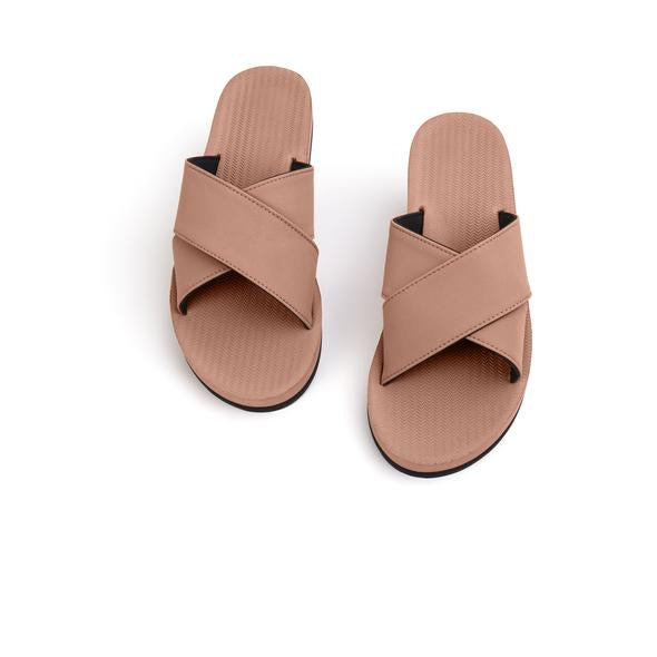 ESSNTLS Womens Cross Slides Rust