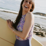 Lennox Surfsuit in Purple & Lily