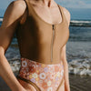 Sunshine Surfsuit in Chocolate & Daisy