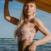 Lennox Surfsuit in Chocolate & Daisy