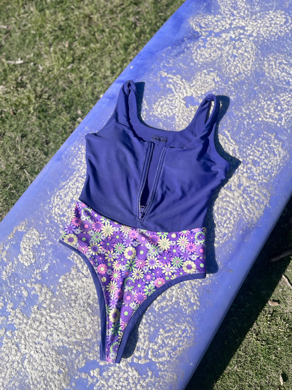 Sunshine Surfsuit in Purple & Lily