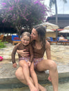 Sunshine Surfsuit in Chocolate & Daisy