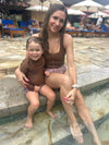 Sunshine Surfsuit in Chocolate & Daisy
