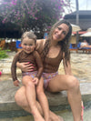 Sunshine Surfsuit in Chocolate & Daisy