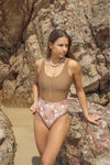 Sunshine Surfsuit in Chocolate & Daisy