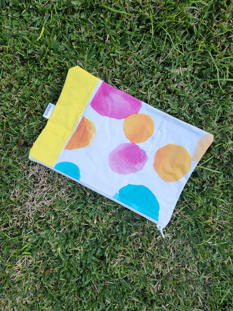 Recycled Pool Toy Maxi Pouch: Funfetti