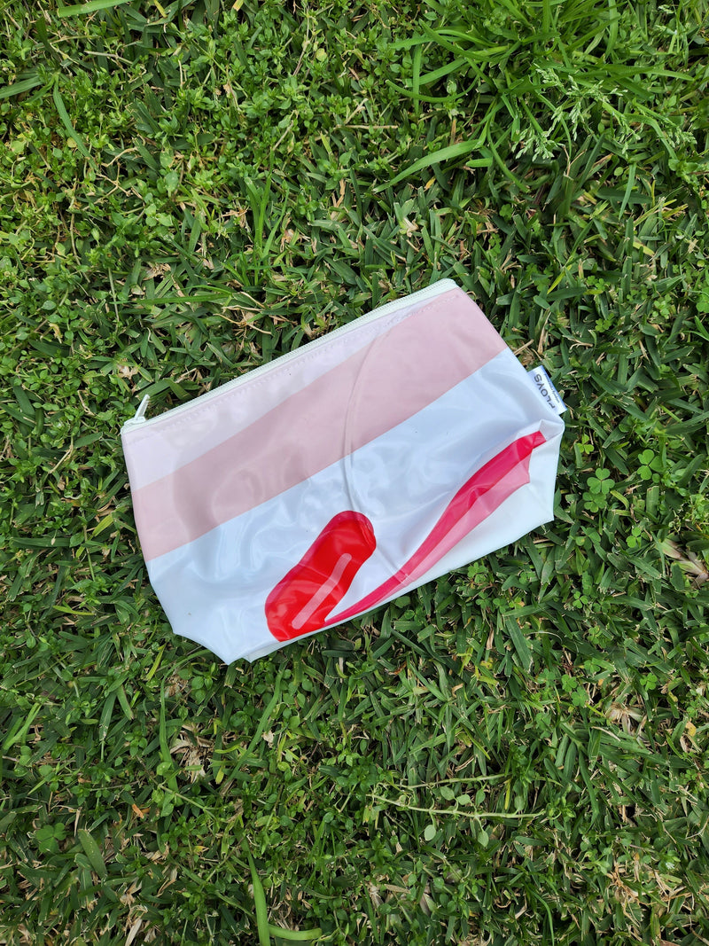 Recycled Pool Toy Toiletry Bag: Reds