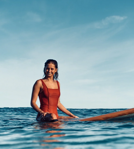 Soulti Surf Eco Surfwear - Burnt Orange One Piece – The Someday Co