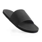 Men’s 100% recycled slides in black by Indosole Australia