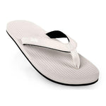 Mens 100% recycled thongs in sea salt white by Indosole Australia