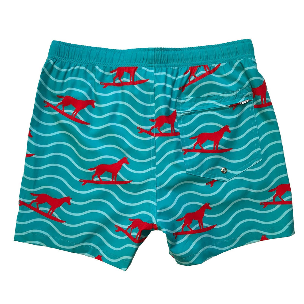 Men's Stretchy Trunks: Dingo Took My Boardies Turquoise