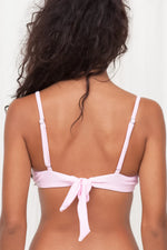 Ribbed Small Ring Bralette Top - Pink